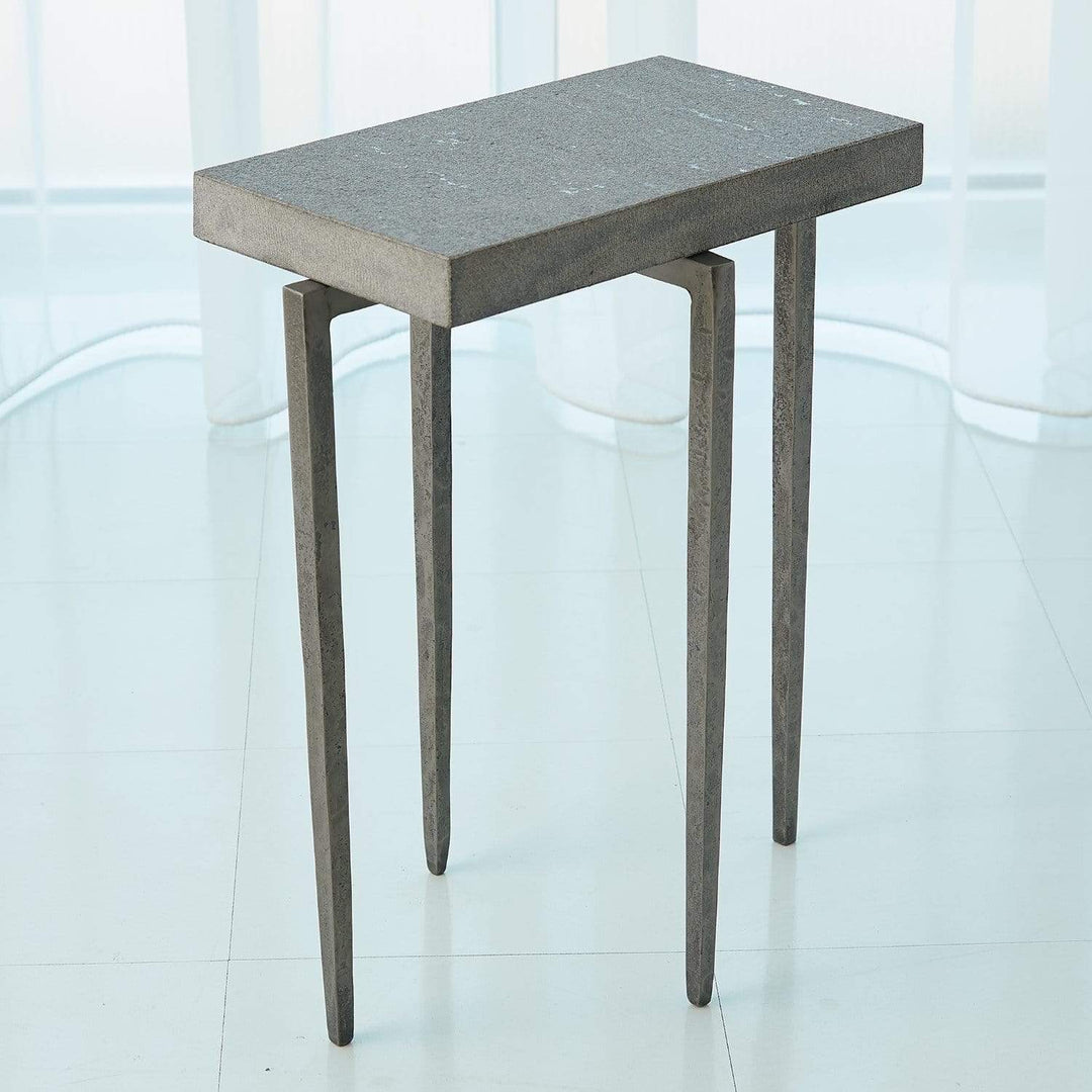 Global Views Global Views Laforge Accent Table Natural Iron with Flamed Granite Top 7.90858