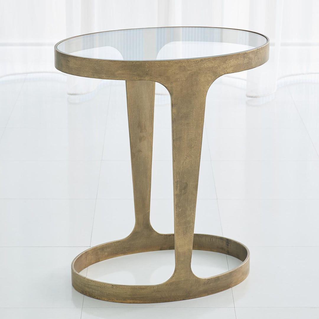 Global Views Global Views Oslo Accent Table Gold 7.91025