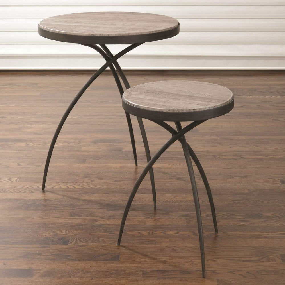 Global Views Global Views Tripod Table with Gray Marble Top