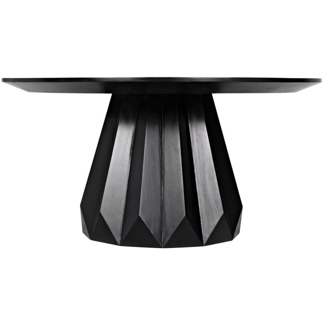 Bijou Dining Table Hand Rubbed Black Round Table