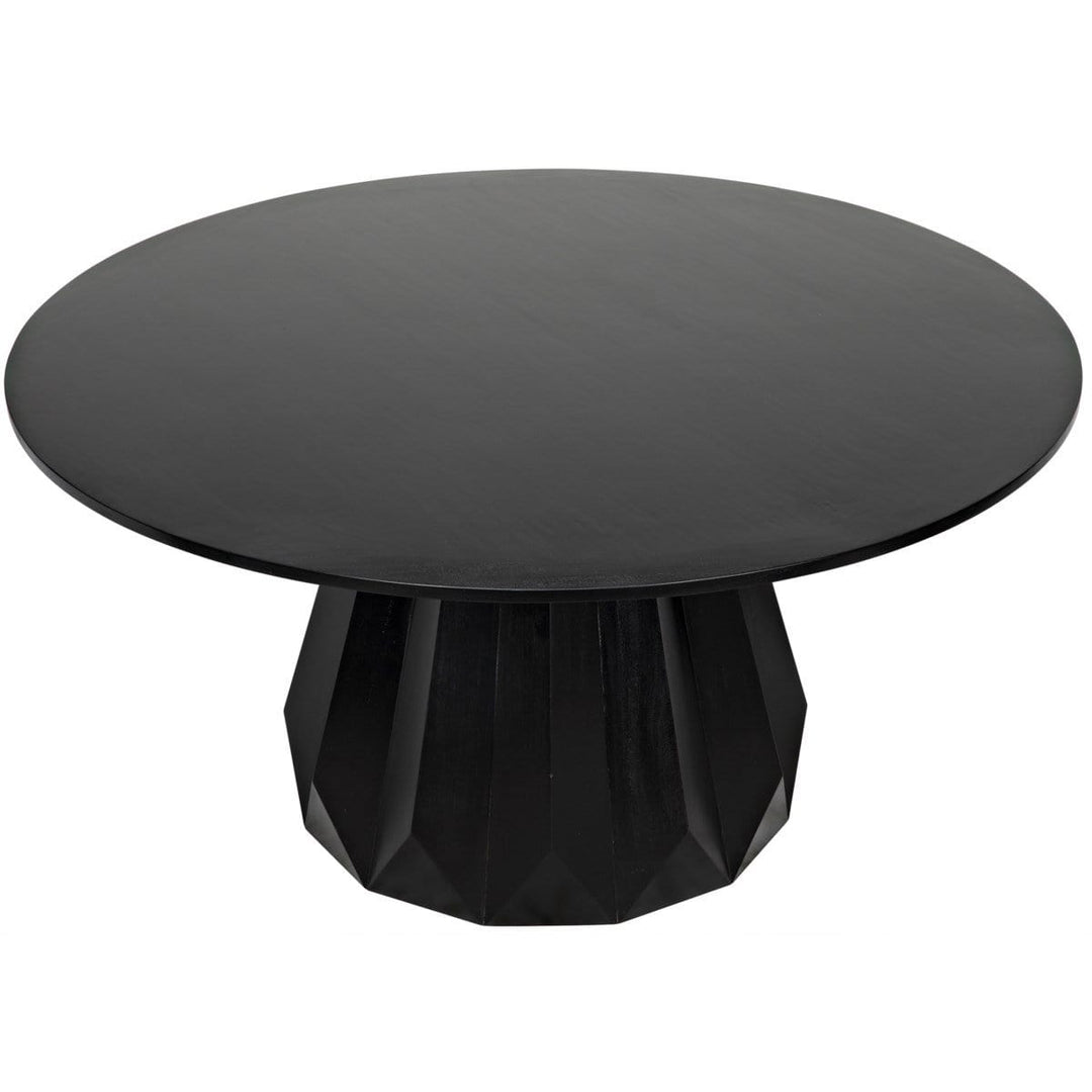 Bijou Dining Table Hand Rubbed Black Round Table