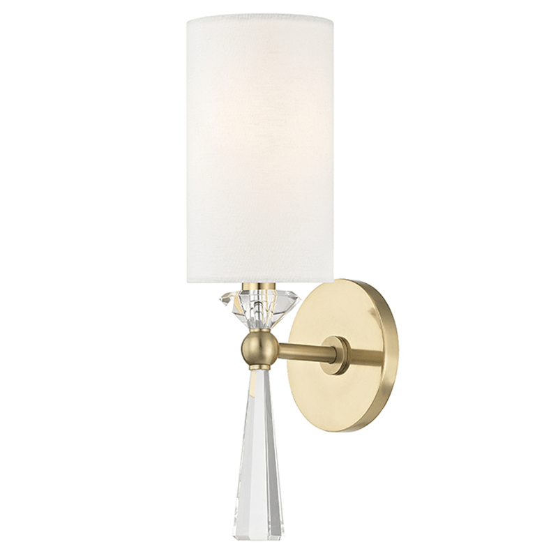 Hudson Valley Lighting Hudson Valley Lighting Birch Sconce - Aged Brass & Off White 9951-AGB