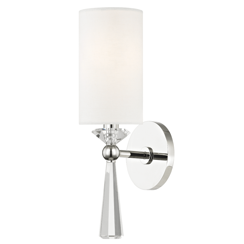 Hudson Valley Lighting Hudson Valley Lighting Birch Sconce - Polished Nickel & Off White 9951-PN