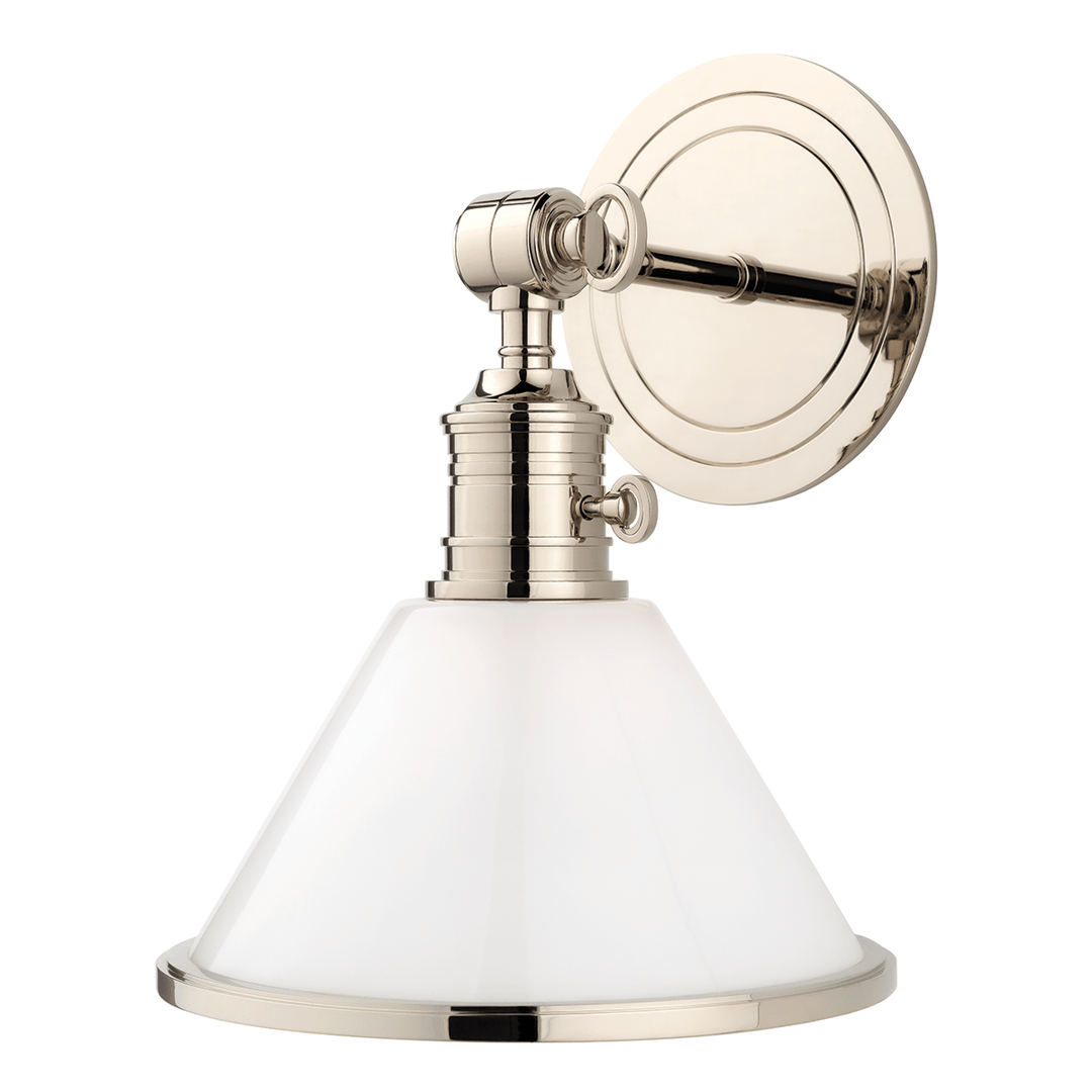Hudson Valley Lighting Hudson Valley Lighting Garden City Sconce - Polished Nickel & Opal Glossy 8331-PN