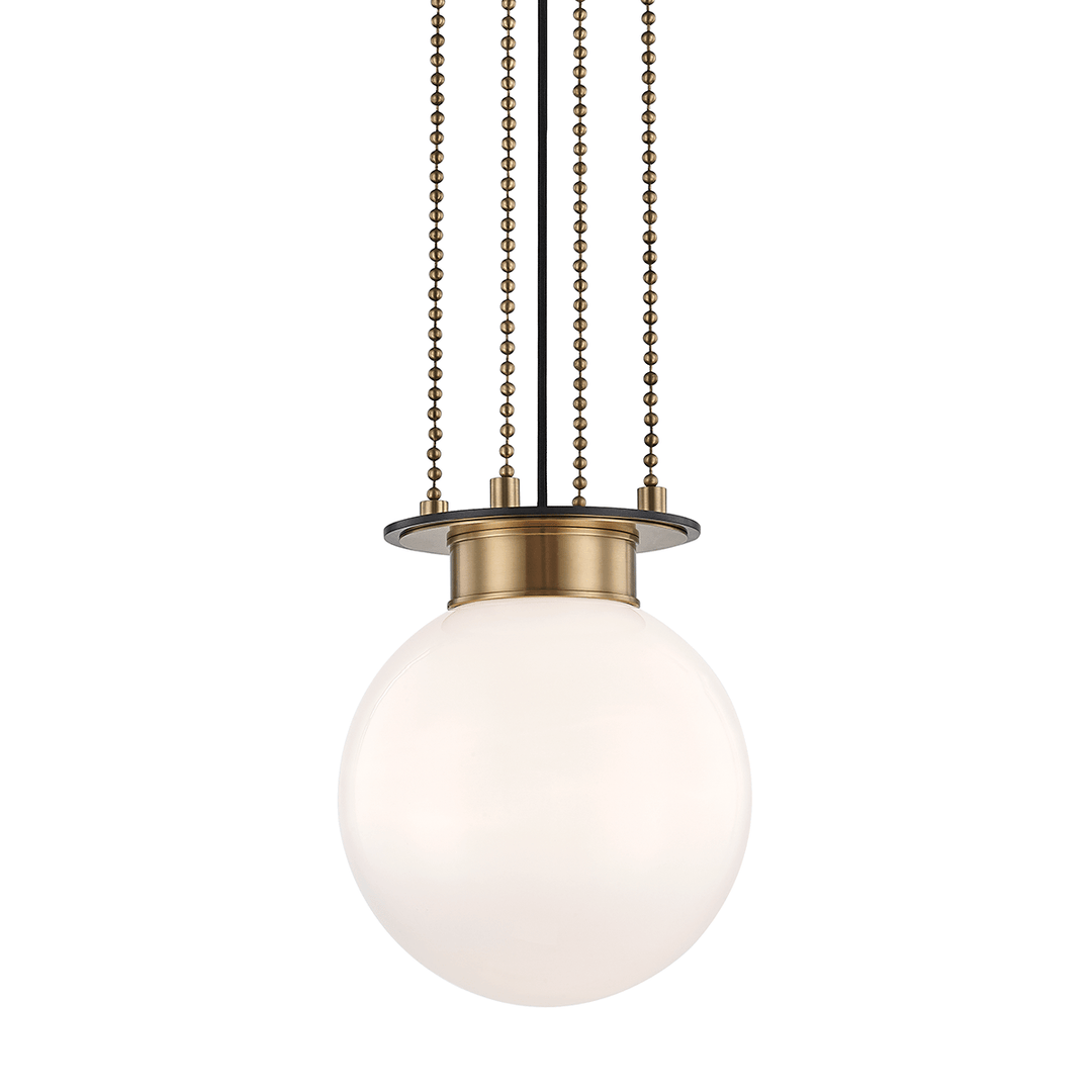 Hudson Valley Lighting Hudson Valley Lighting Gunther Pendant - Aged Old Bronze & Opal Glossy 2011-AOB