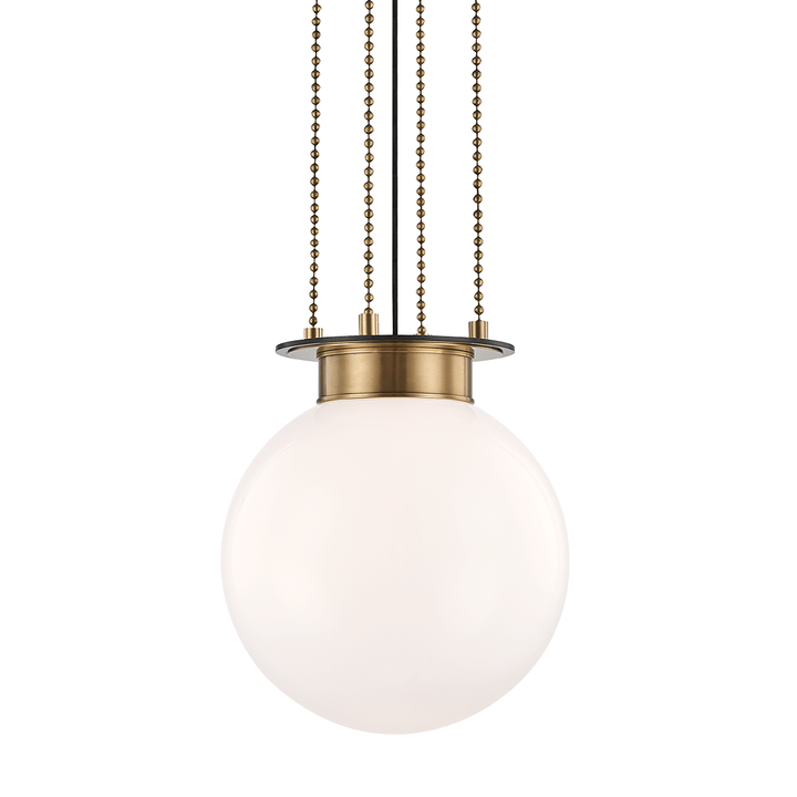 Hudson Valley Lighting Hudson Valley Lighting Gunther Pendant - Aged Old Bronze & Opal Glossy 2014-AOB