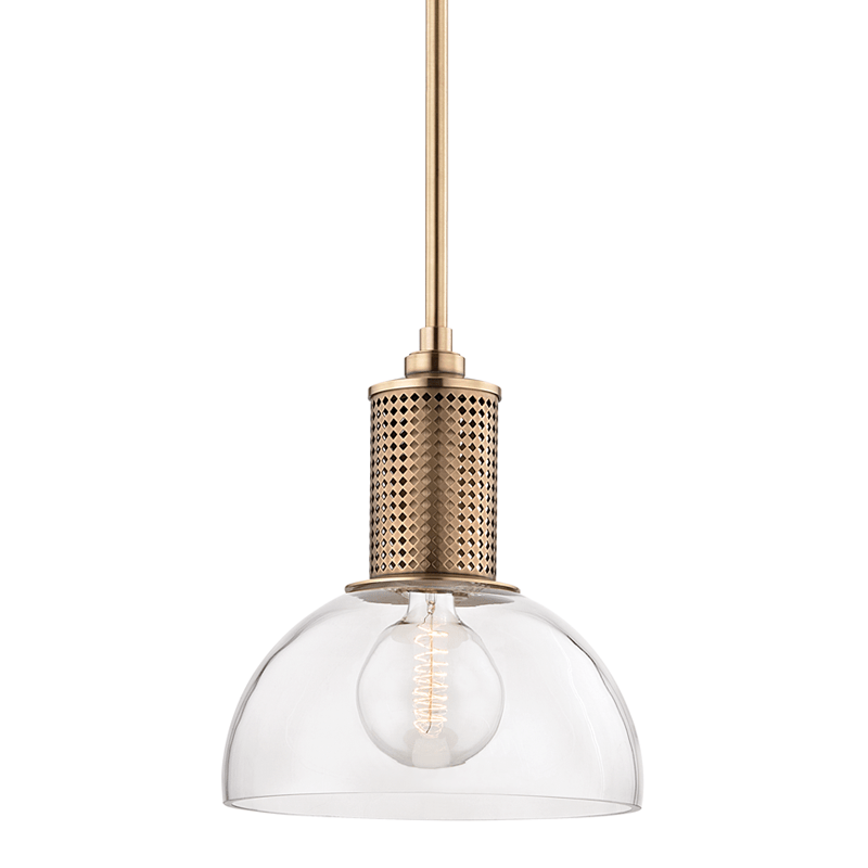 Hudson Valley Lighting Hudson Valley Lighting Halcyon Pendant - Aged Brass & Clear 7214-AGB