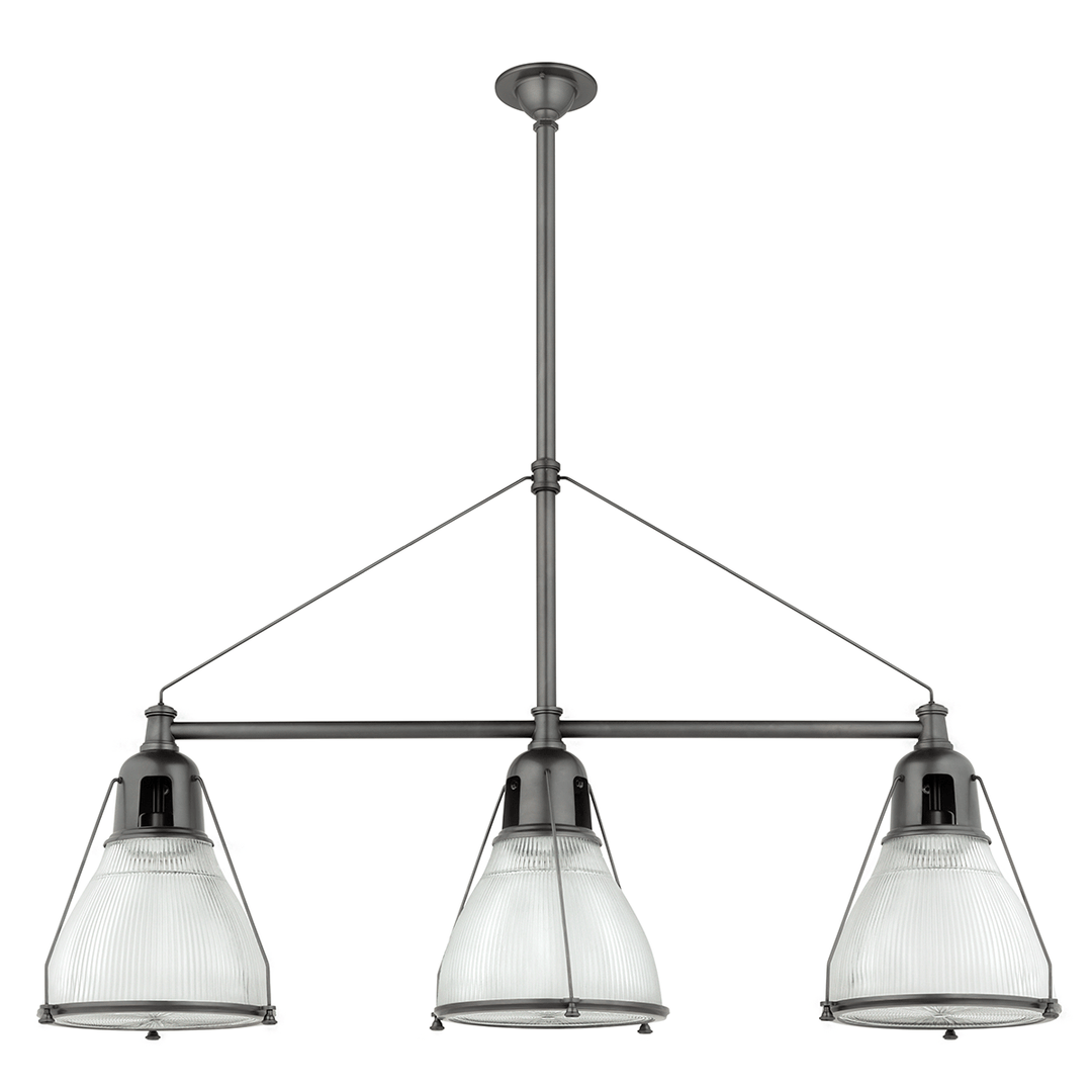 Hudson Valley Lighting Hudson Valley Lighting Haverhill 3-Bulb Ceiling Lamp - Old Bronze & Clear Prismatic 7313-OB