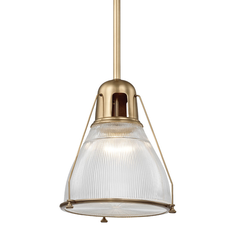 Hudson Valley Lighting Hudson Valley Lighting Haverhill Pendant - Aged Brass & Clear Prismatic 7315-AGB