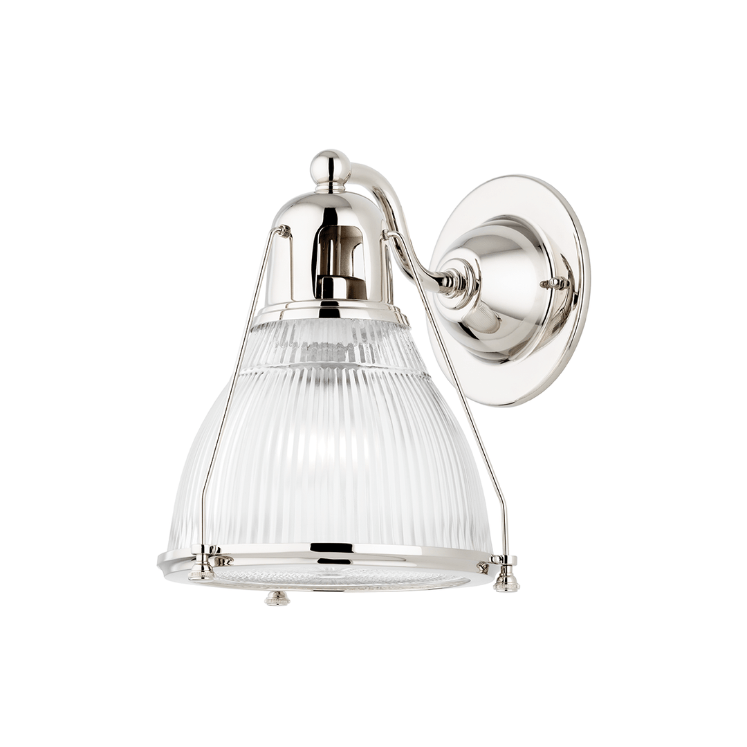 Hudson Valley Lighting Hudson Valley Lighting Haverhill Sconce - Polished Nickel & Clear Prismatic 7301-PN