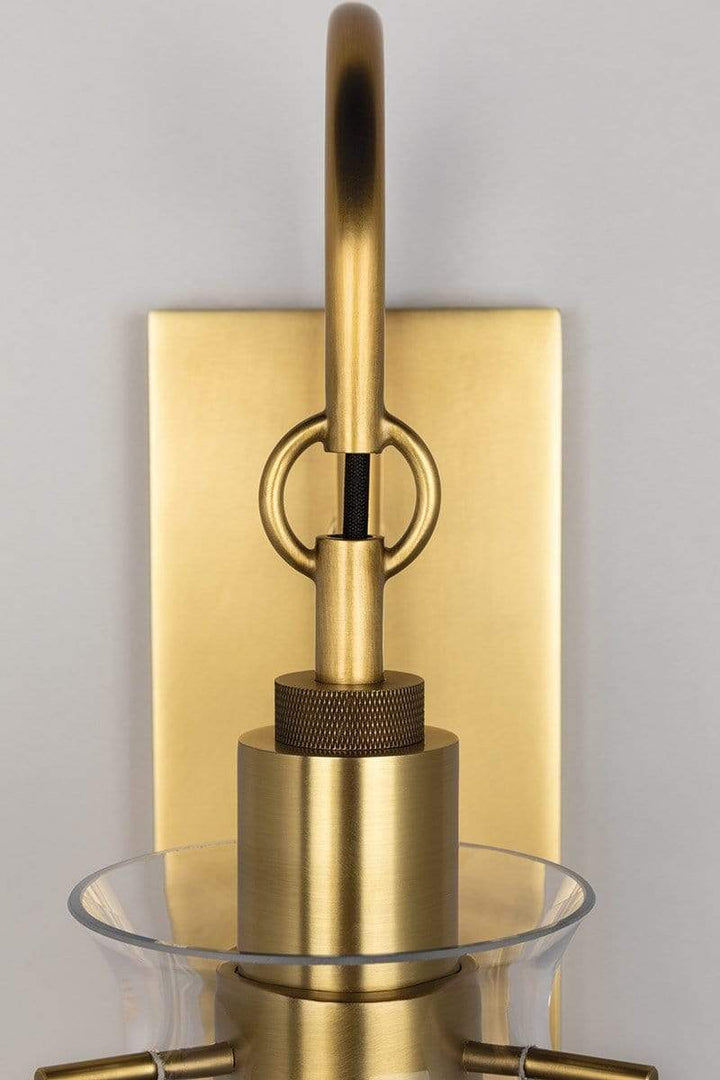 Hudson Valley Lighting Hudson Valley Lighting Ivy Sconce - Aged Brass & Clear BKO100-AGB