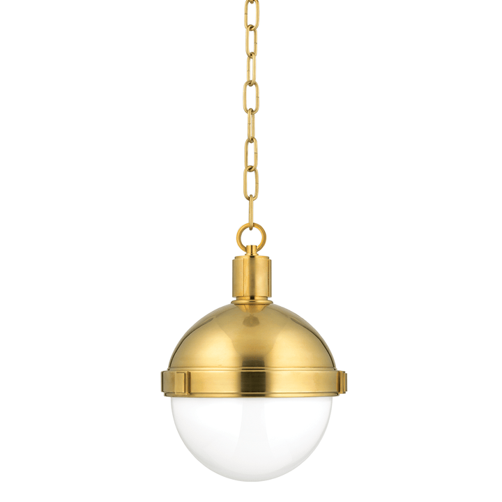 Hudson Valley Lighting Hudson Valley Lighting Lambert Pendant - Aged Brass & White 609-AGB