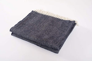 Harlow Henry Harlow Henry Merino Wool Collection Throw - 8 Available Colors Indigo SCT07