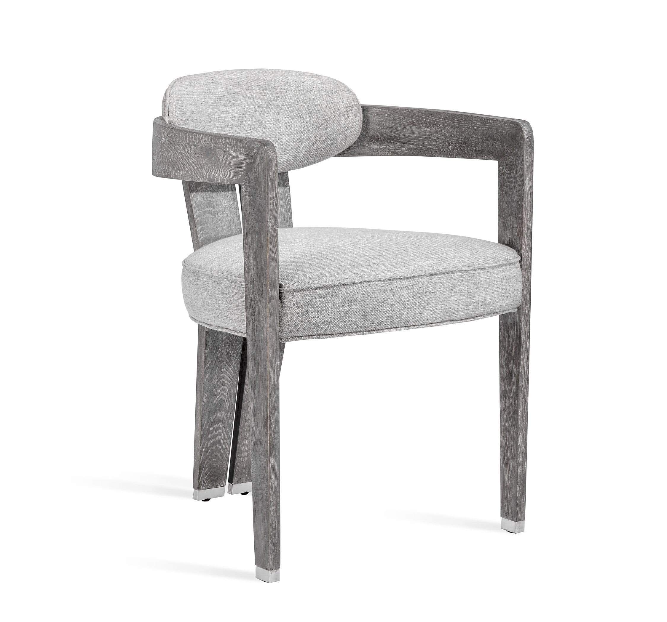 Interlude Home Maryl II Dining Chair in Grey Linen Alchemy Fine Home