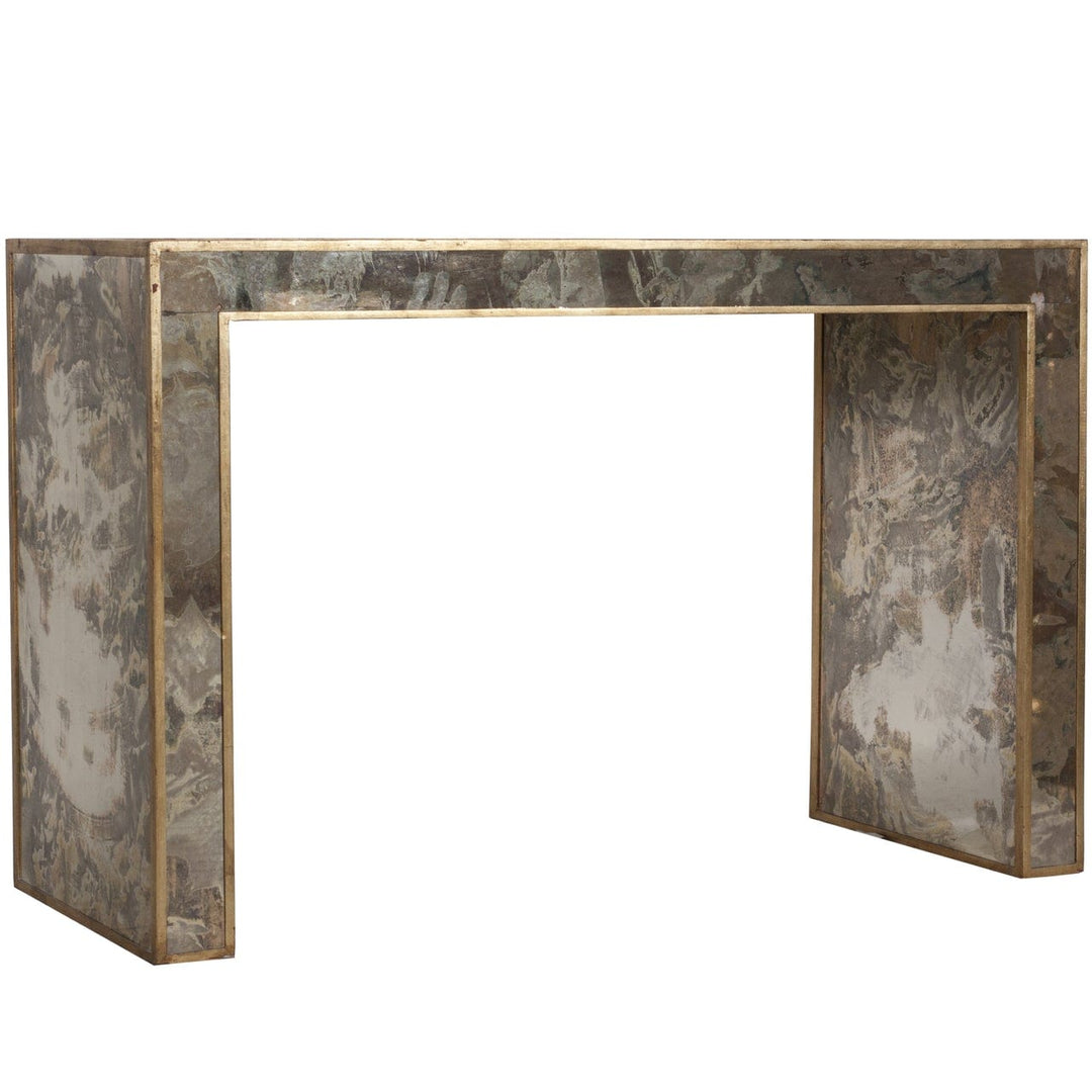 Worlds Away Worlds Away Madison Reverse Console With Gold Leaf Accents MADISON G