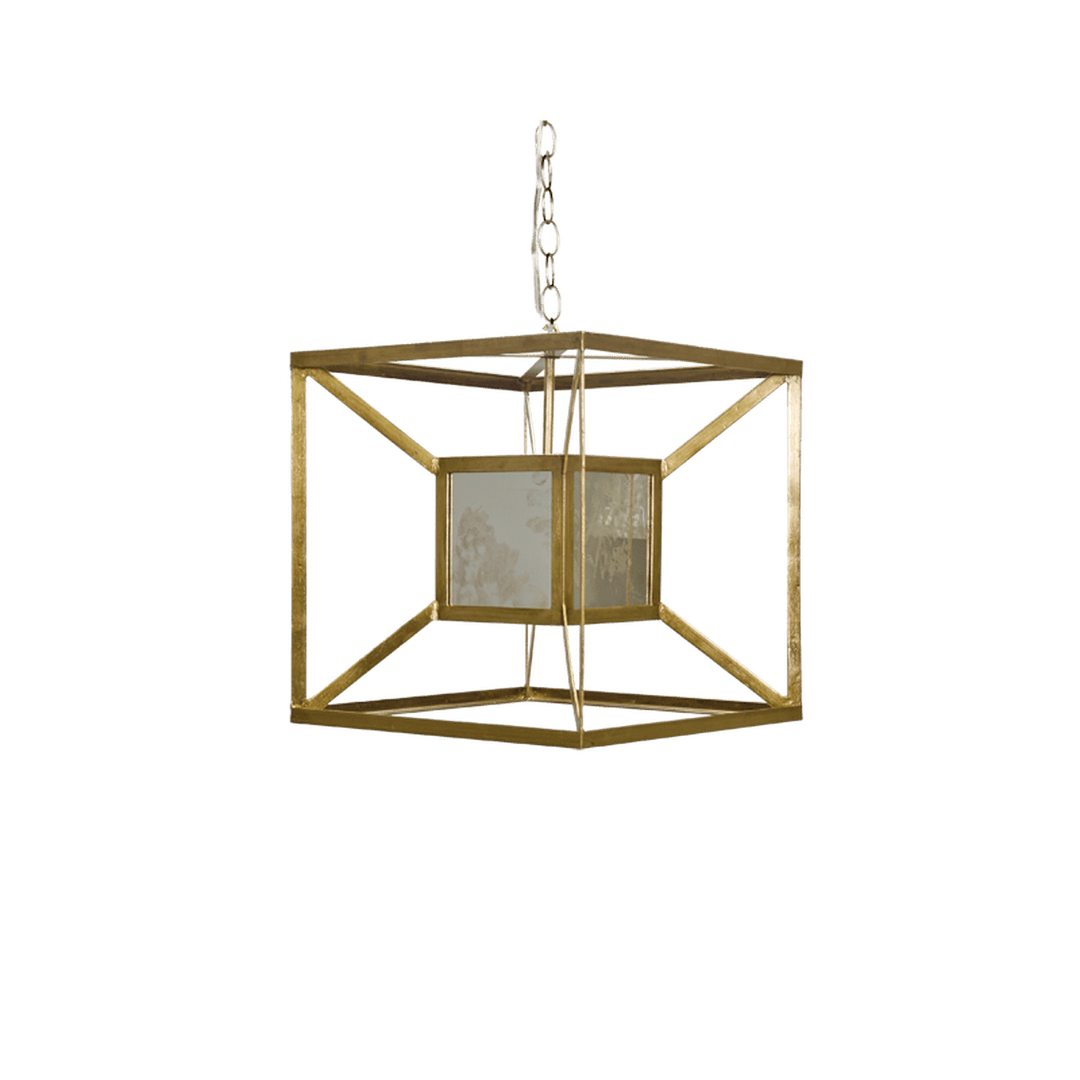 Worlds Away Worlds Away Maxwell Iron Box Chandelier Pendant - Gold Leaf MAXWELL AMG