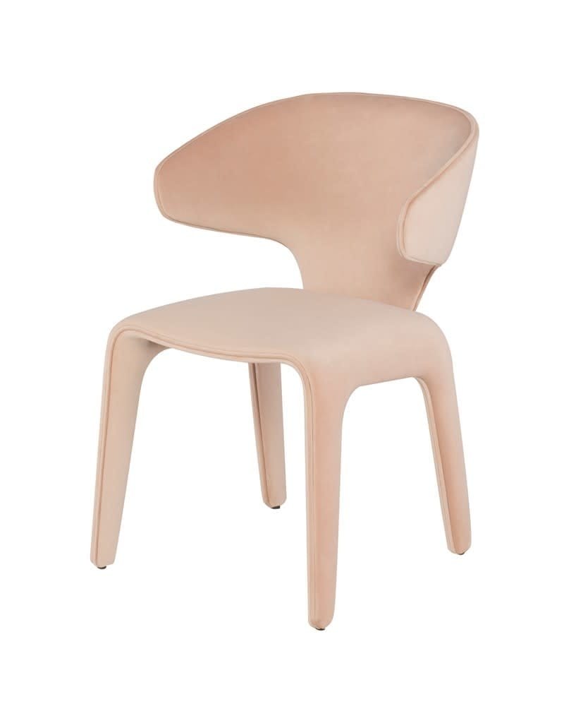 Nuevo Nuevo Bandi Dining Chair - Peach Velour HGNE166