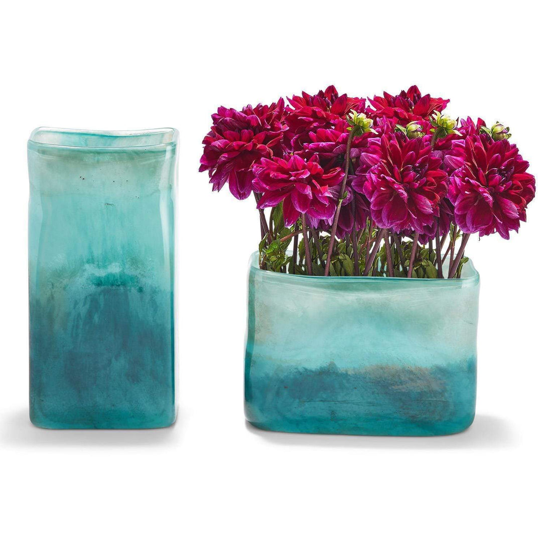 Tozai Home Tozai Home Green-Blue Landscape Set of 2 Vases PEH018-S2
