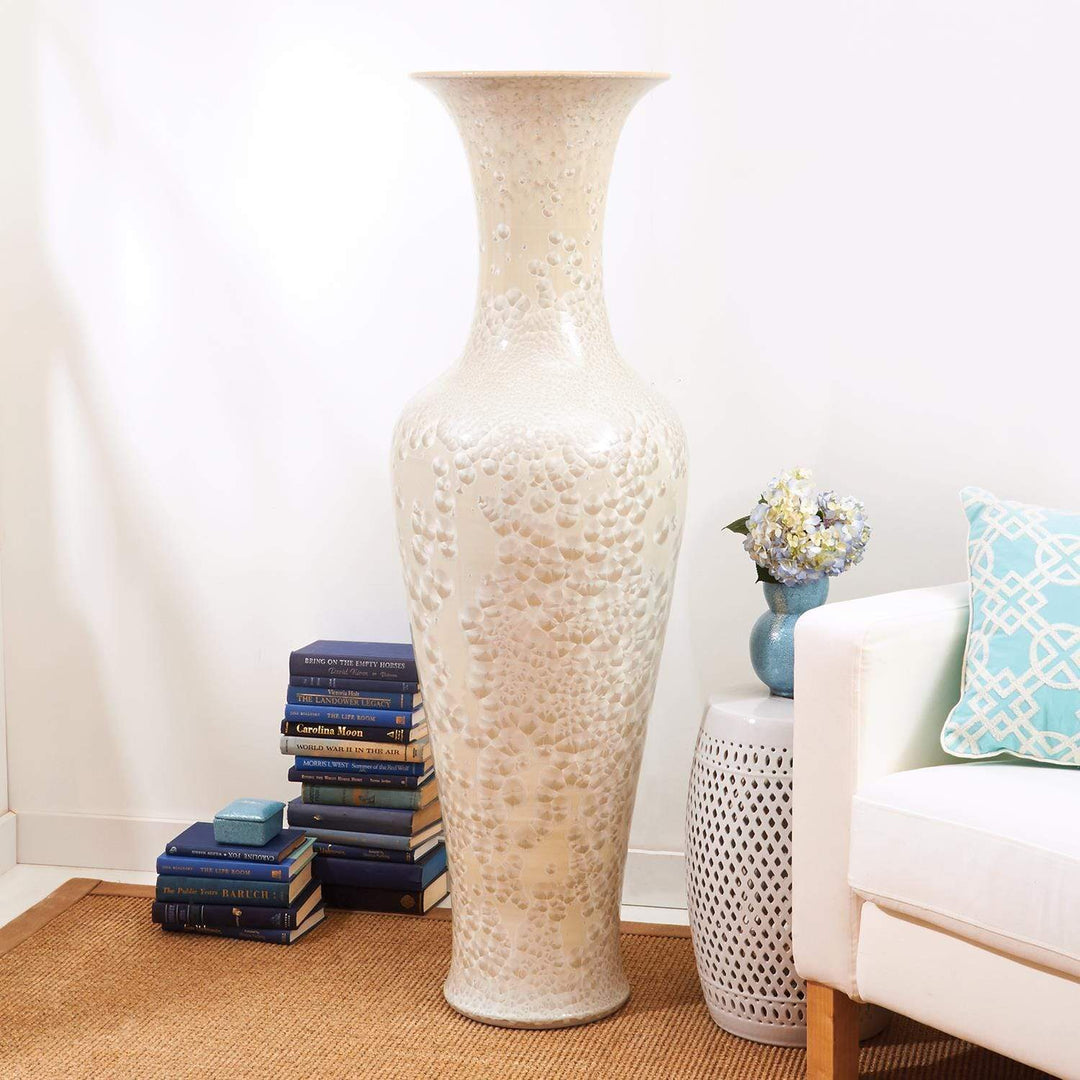 Tozai Home Tozai Home Long Necked Vase with Mother of Pearl Effect UNI169-W