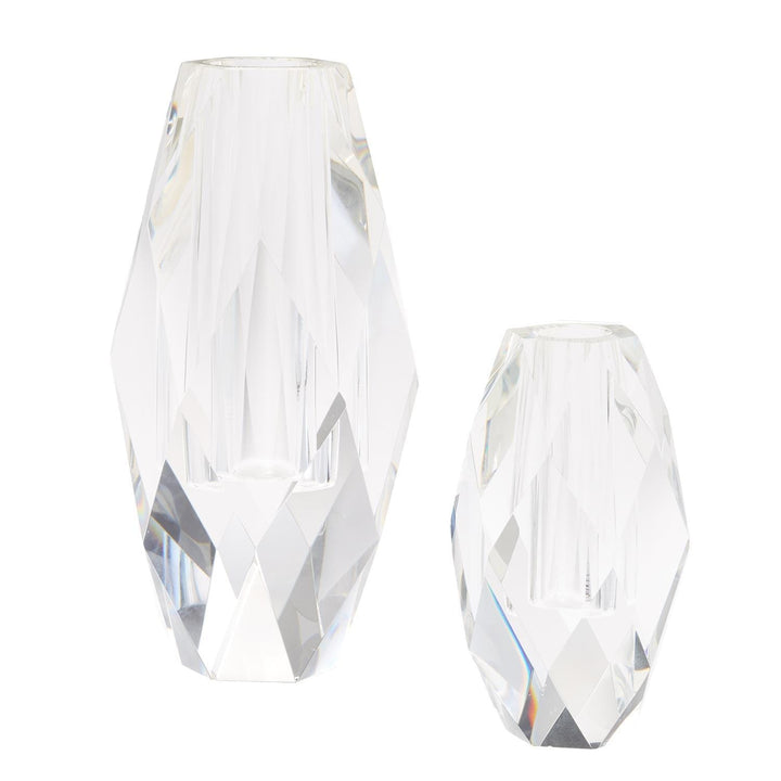Tozai Home Tozai Home Oval Faceted Set of 2 Vases CXN102-S2