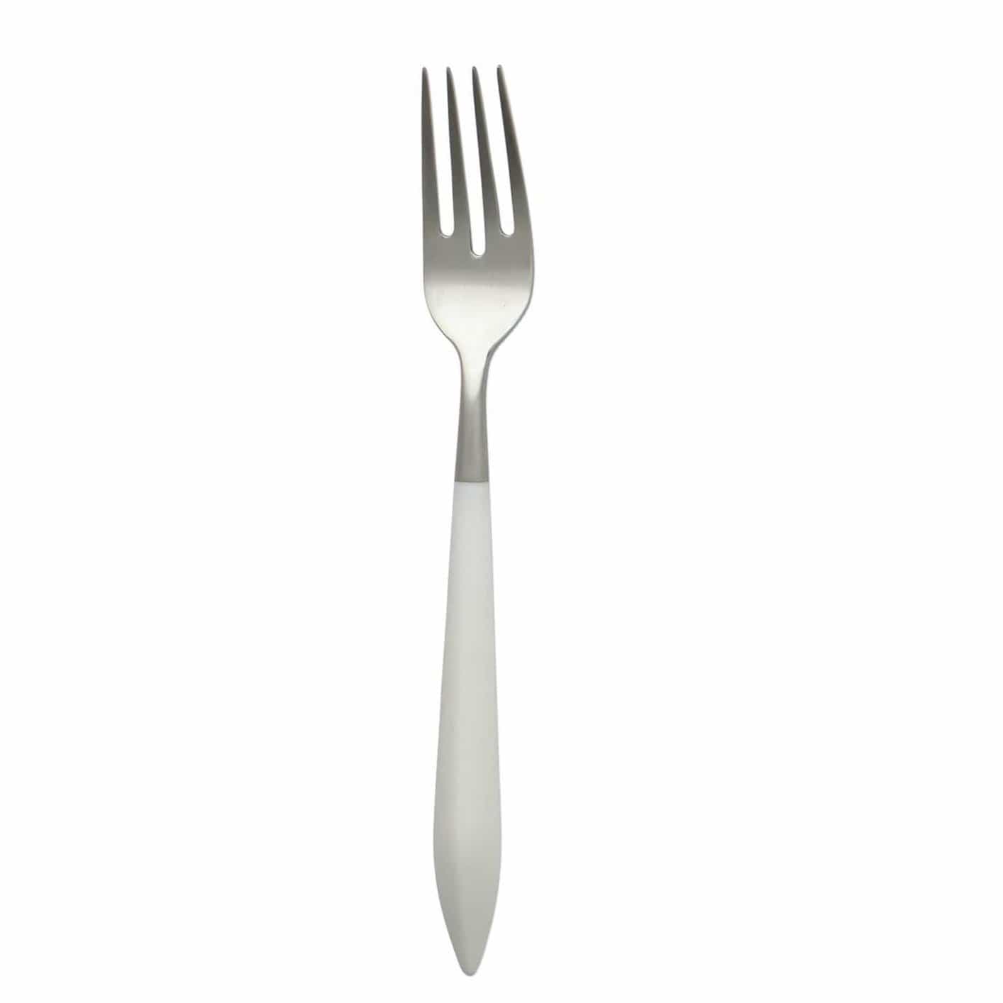 Vietri Vietri Ares Salad Fork - Silver & White ARS-9851SW