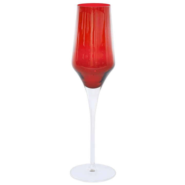 Vietri Vietri Contessa Champagne Glass - Red CTA-R8850