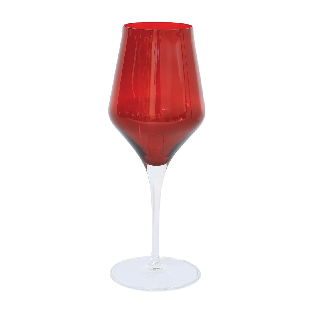 Vietri Vietri Contessa Water Glass - Red CTA-R8810