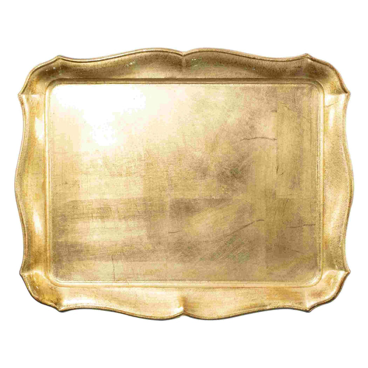 Vietri Vietri Florentine Wooden Gold Accessory Rectangular Tray FWD-6212