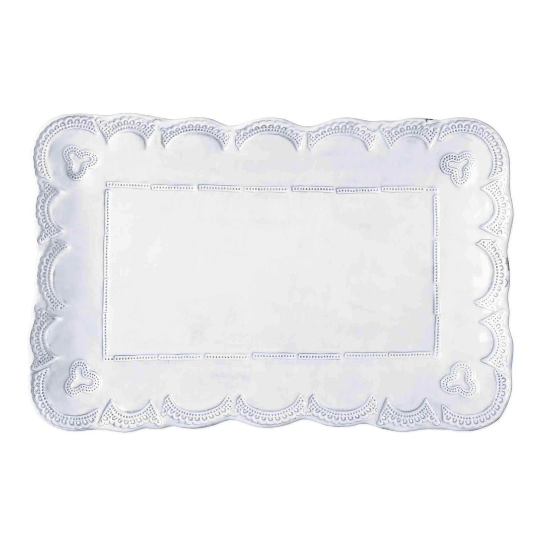 Vietri Vietri Incanto Lace Small Rectangular Platter INC-1127