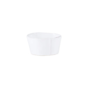 Vietri Vietri Lastra Condiment Bowl - Available in 6 Colors White LAS-2603W
