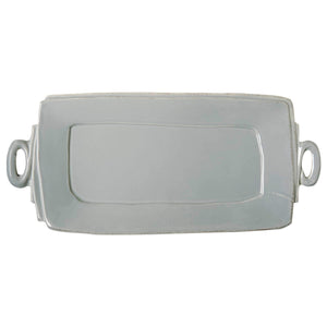 Vietri Vietri Lastra Handled Rectangular Serving Platter - Available in 6 Colors Gray LAS-2623G