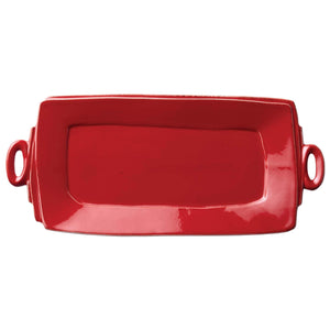 Vietri Vietri Lastra Handled Rectangular Serving Platter - Available in 6 Colors Red LAS-2623R