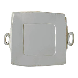 Vietri Vietri Lastra Handled Square Serving Platter - Available in 6 Colors Gray LAS-2628G