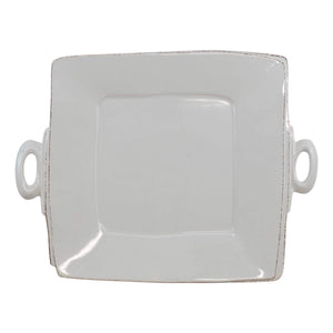 Vietri Vietri Lastra Handled Square Serving Platter - Available in 6 Colors Light Gray LAS-2628LG