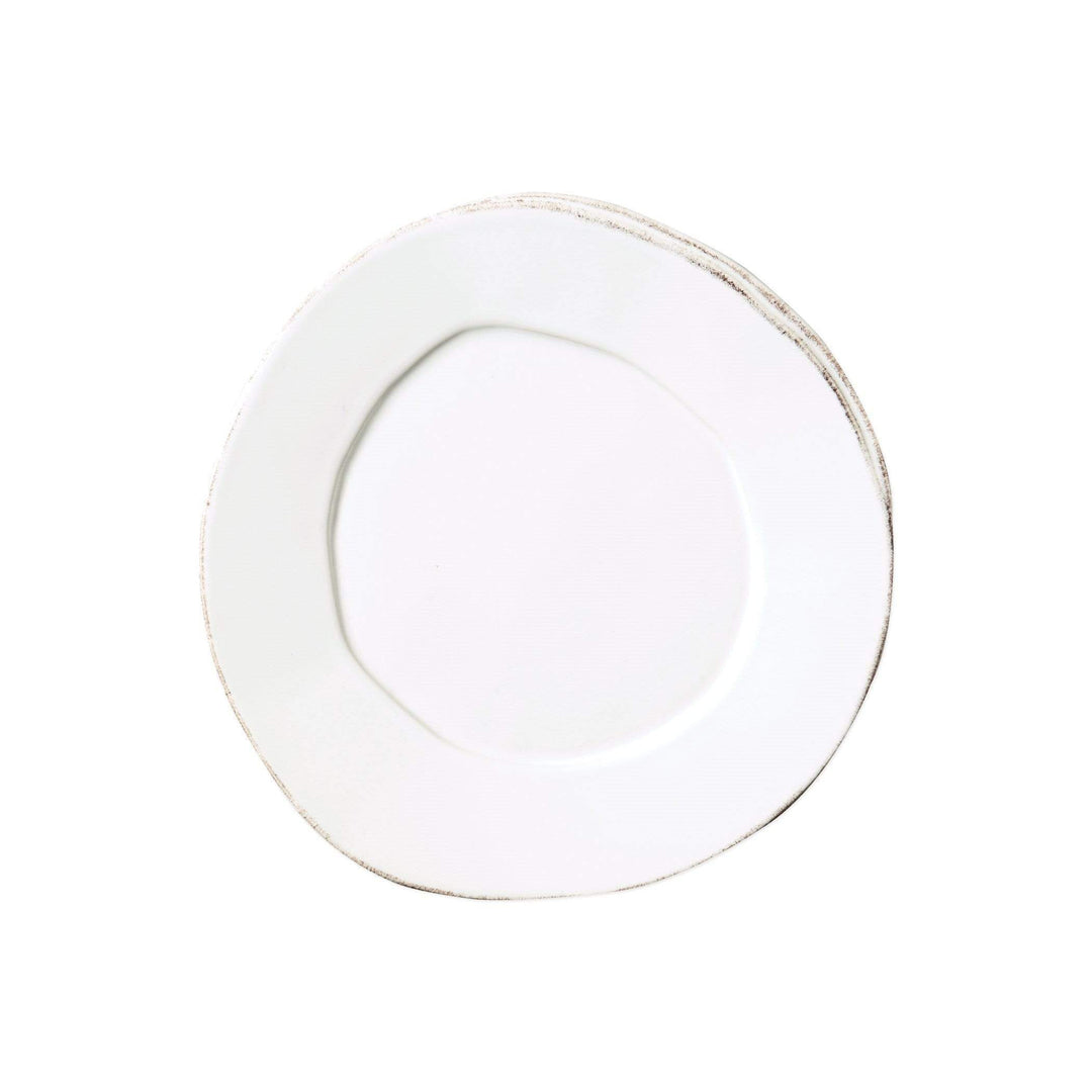 Vietri Vietri Lastra Salad Plate - Available in 6 Colors White LAS-2601W