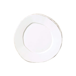 Vietri Vietri Lastra Salad Plate - Available in 6 Colors White LAS-2601W