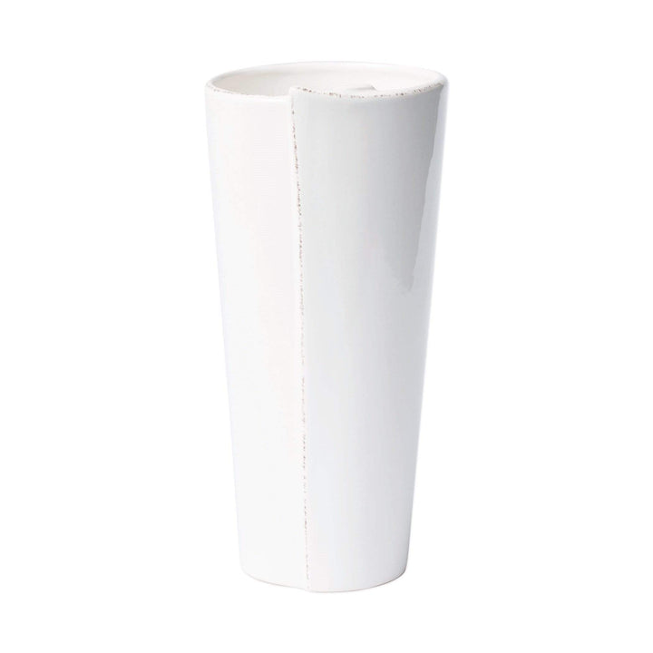 Vietri Vietri Lastra White Large Conic Vase LAS-2695W