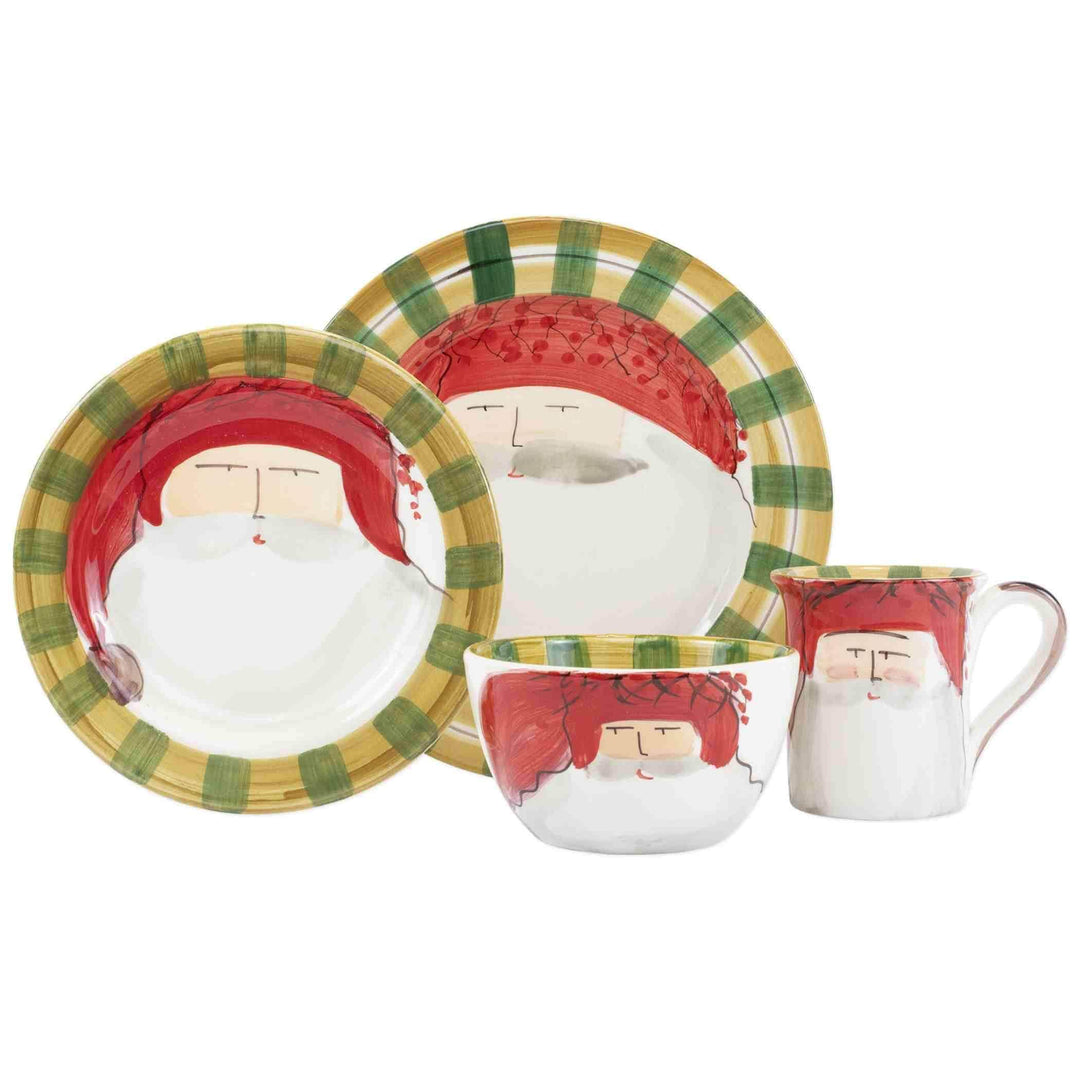 Vietri Vietri Old St. Nick Red Hat Four-Piece Place Setting OSN-7800AS-4