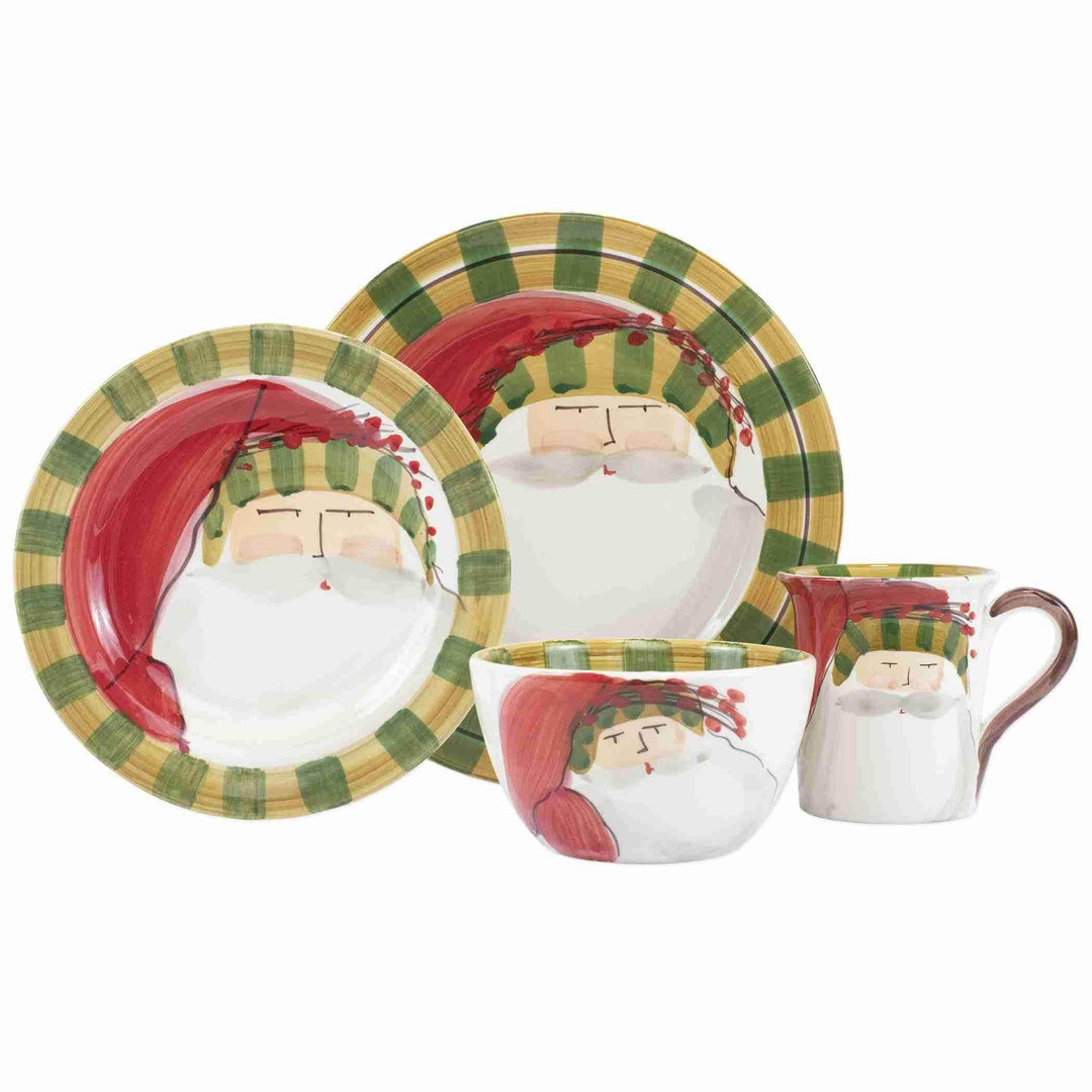 Vietri Vietri Old St. Nick Striped Hat Four-Piece Place Setting OSN-7800DS-4