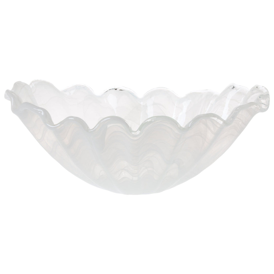 Vietri Vietri Onda Glass Centerpiece - White OND-5291