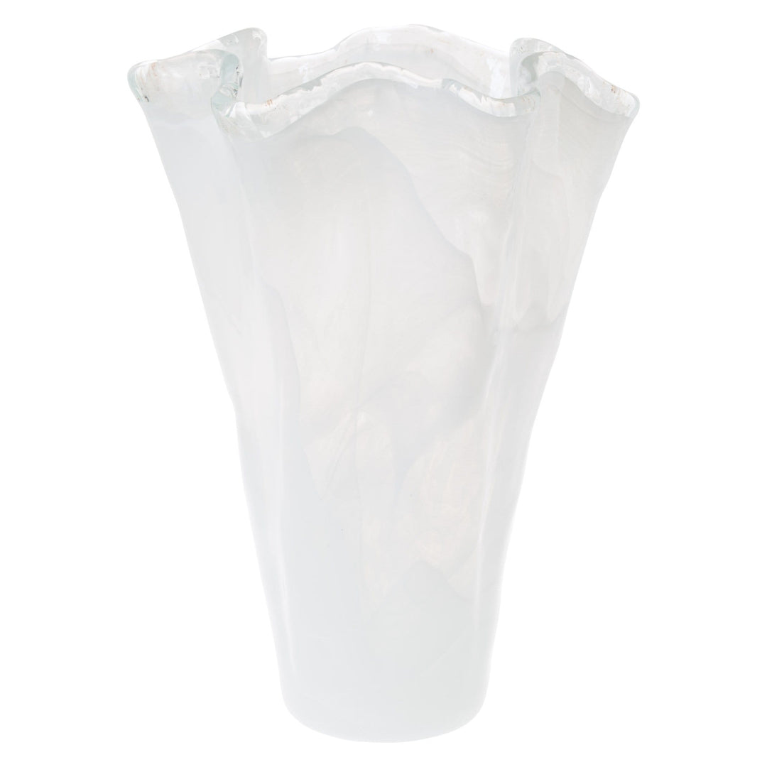 Vietri Vietri Onda Glass Large Vase - White OND-5283