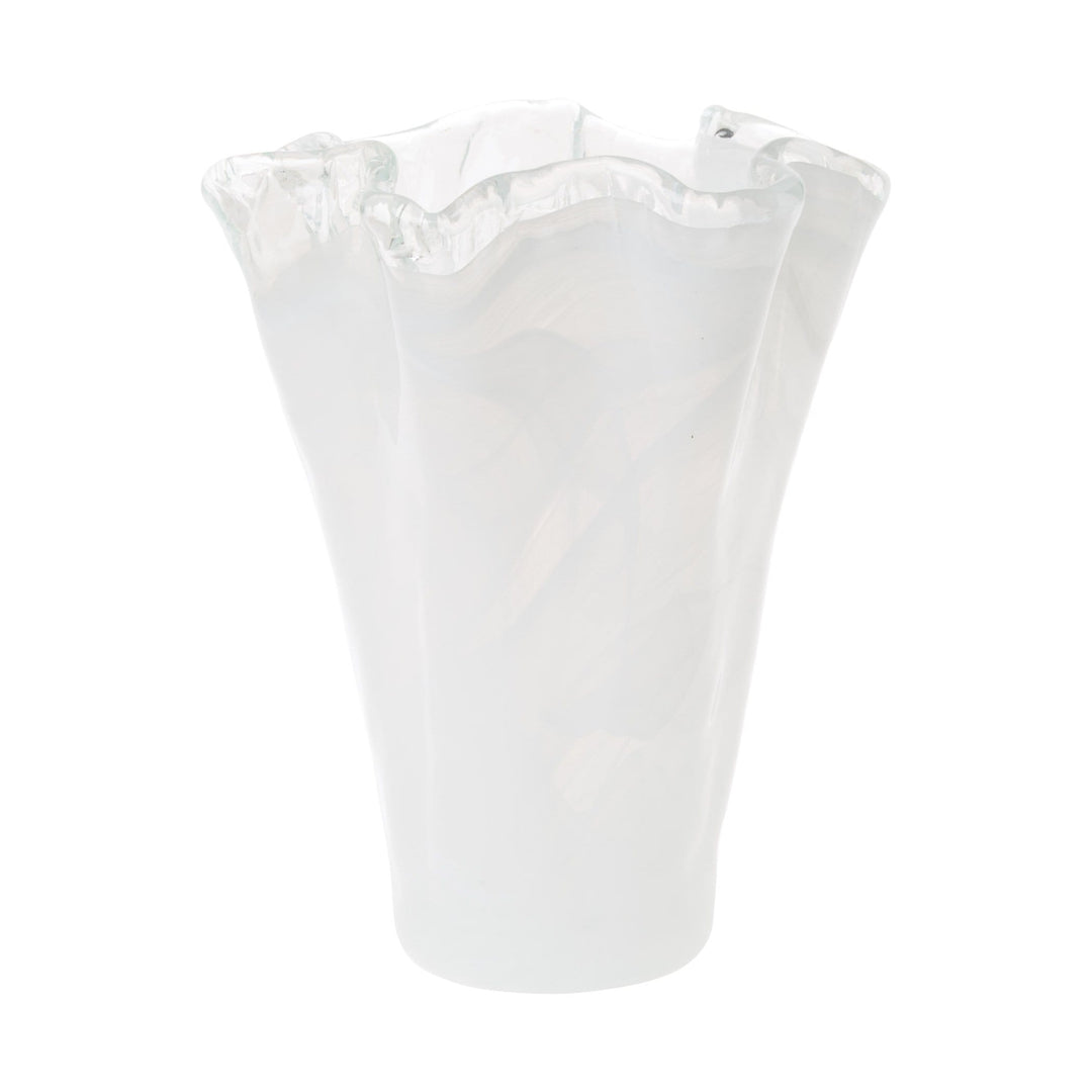 Vietri Vietri Onda Glass Medium Vase - White OND-5282