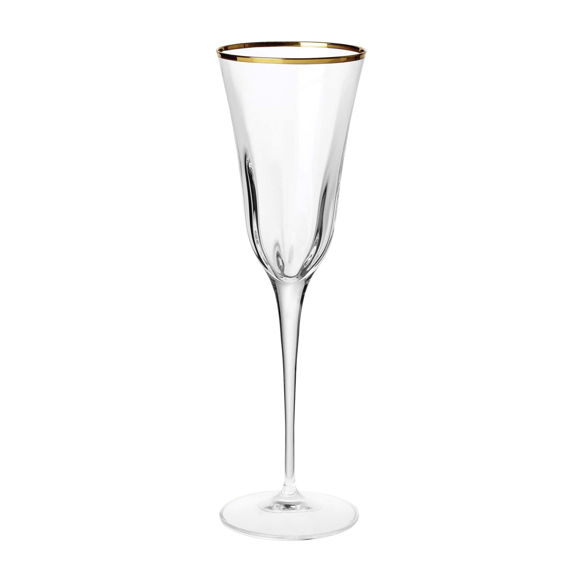 Vietri Vietri Optical Champagne Glass - Gold OPG-8850