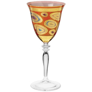 Vietri Vietri Regalia Wine Glass - 4 Available Colors Orange RGI-7620O