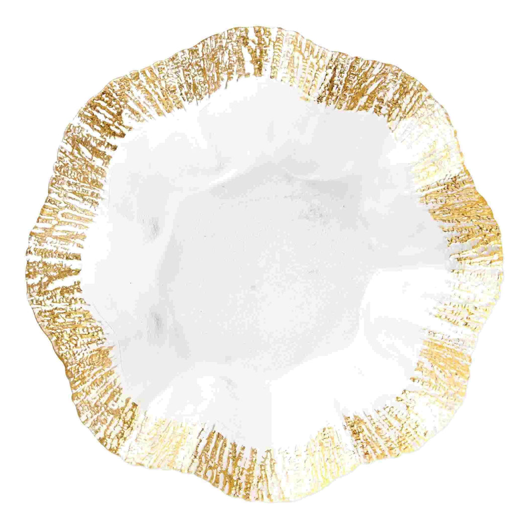 Vietri Vietri Rufolo Glass Gold Platter RUF-5223