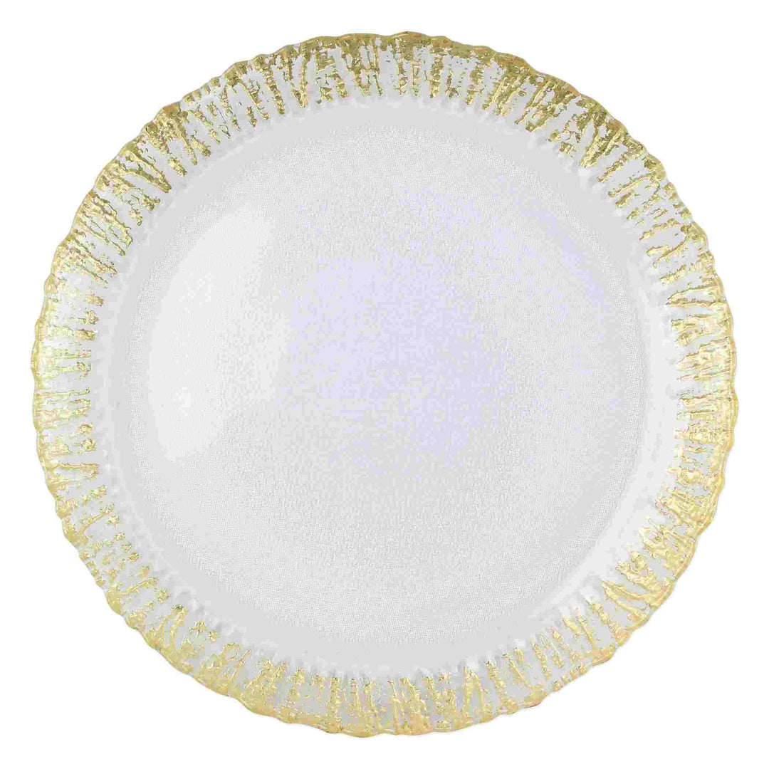 Vietri Vietri Rufolo Glass Gold Round Platter RUF-5237