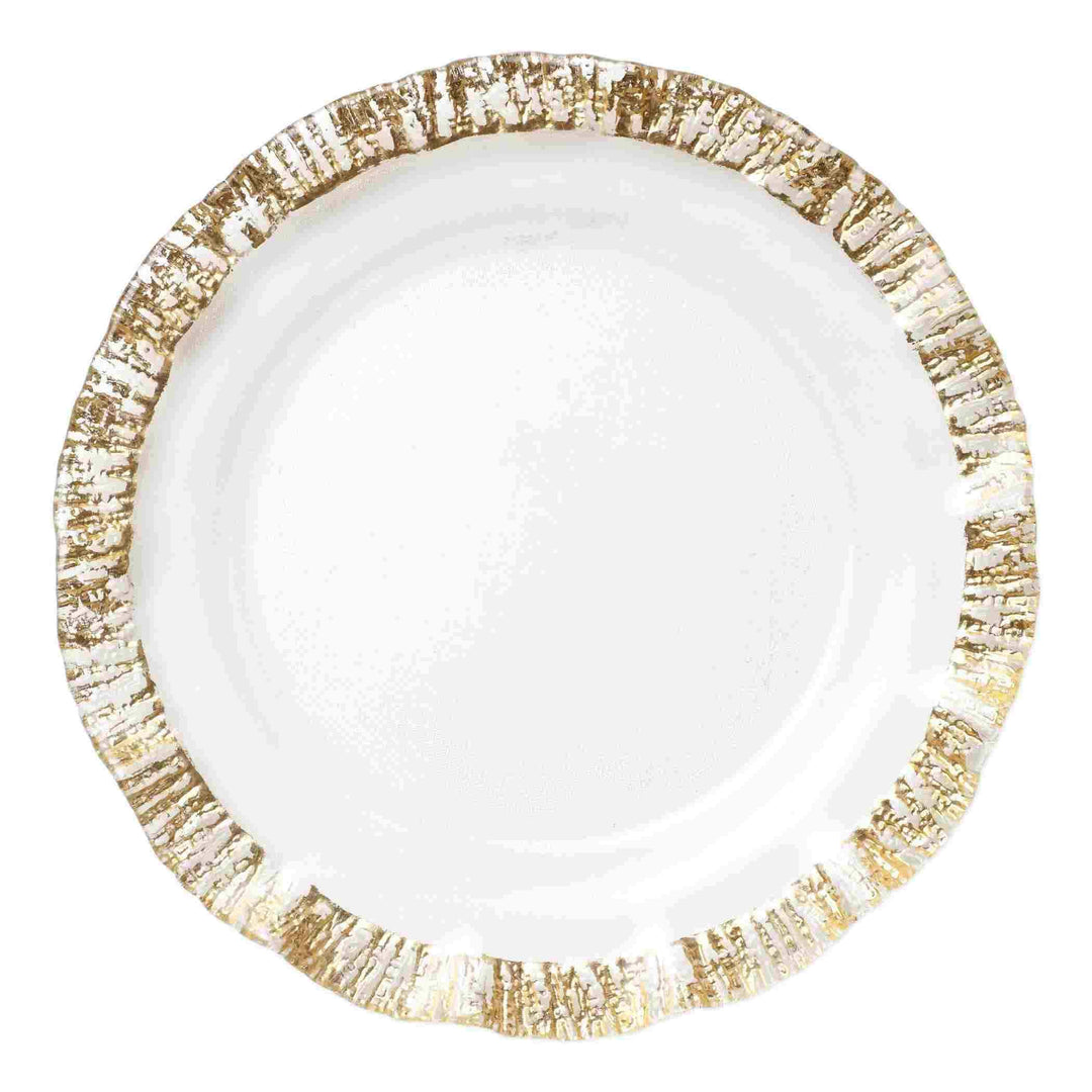 Vietri Vietri Rufolo Glass Gold Charger Plate RUF-5221