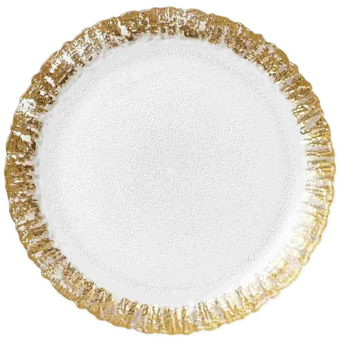 Vietri Vietri Rufolo Glass Gold Salad Plate RUF-5201