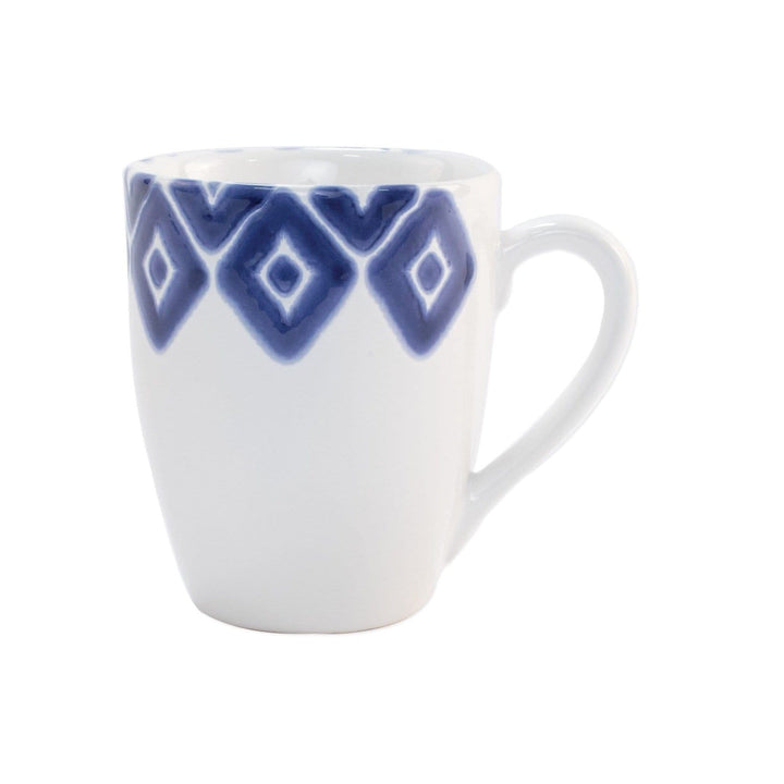 Vietri Vietri Viva Santorini Diamond Mug - Blue & White VSAN-003010A