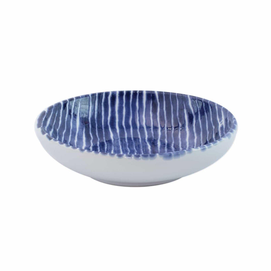 Vietri Vietri Viva Santorini Stripe Condiment Bowl - Blue & White VSAN-003003D